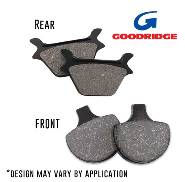 Harley XL Models '04-'16 Rear Organic Brake Pads by Goodridge