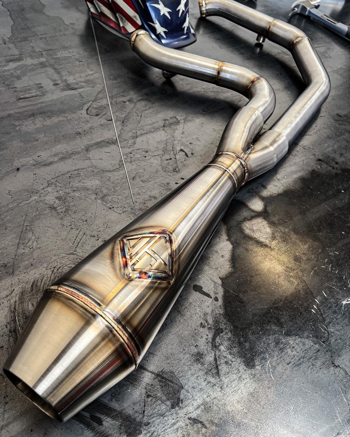 SPC Big Bore 4.5 2-Into-1 Exhaust for 1999-2005 Harley Dyna