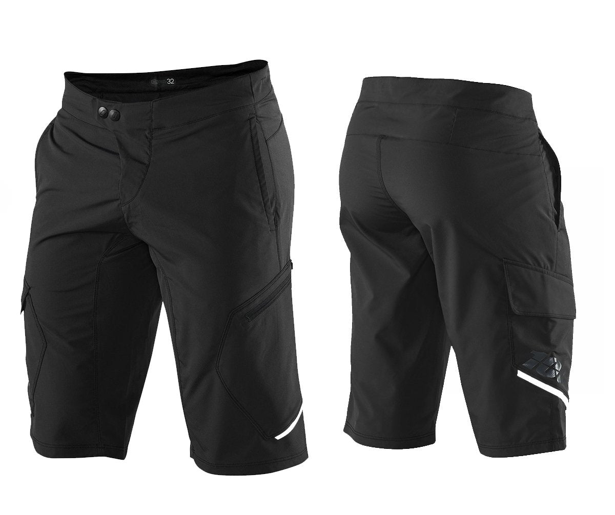 100% RIDECAMP Mens All Mountain Shorts - Black