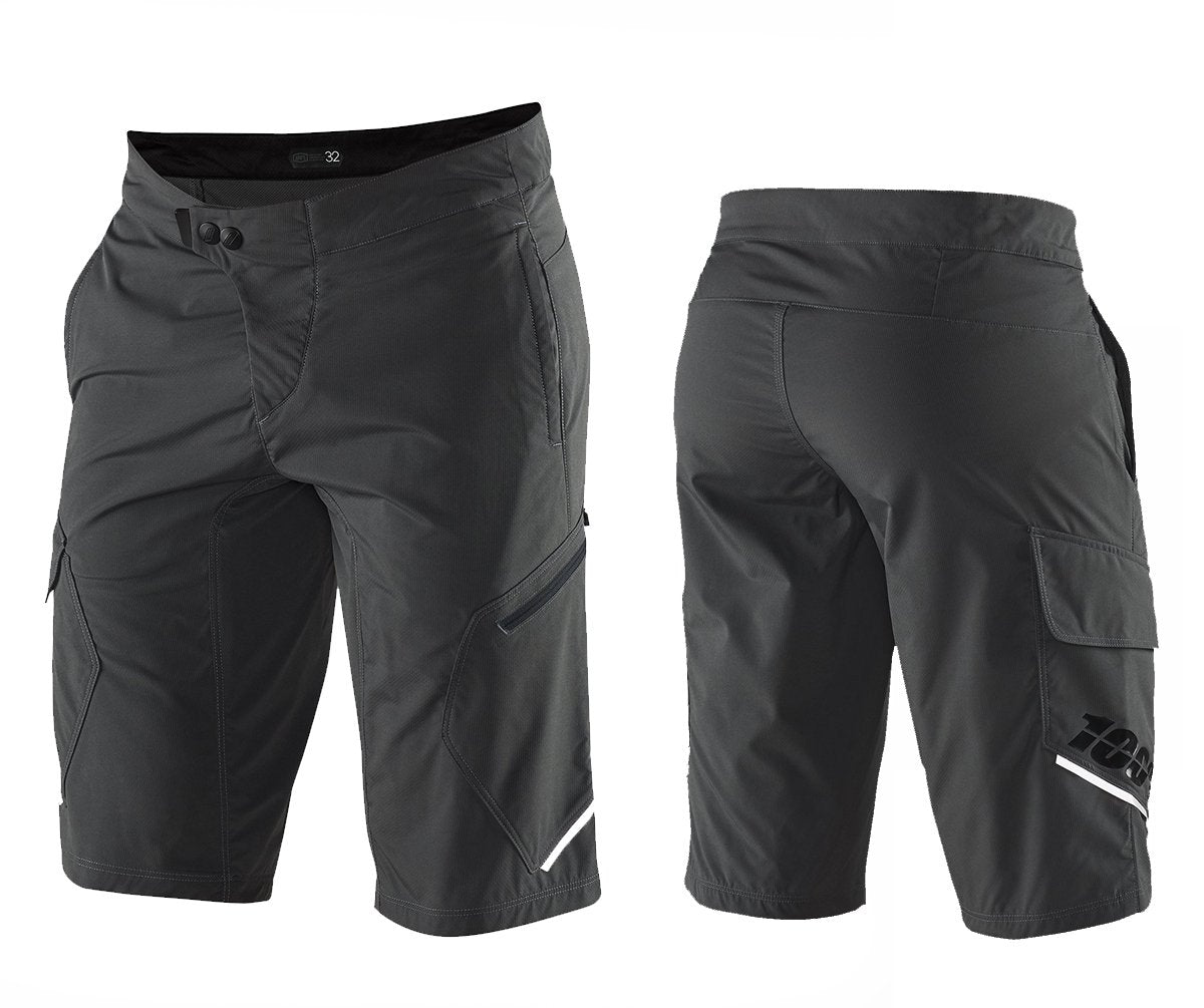 100% RIDECAMP Mens All Mountain Shorts - Charcoal