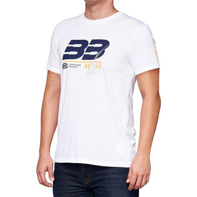 100% BB33 Signature Tshirt - White