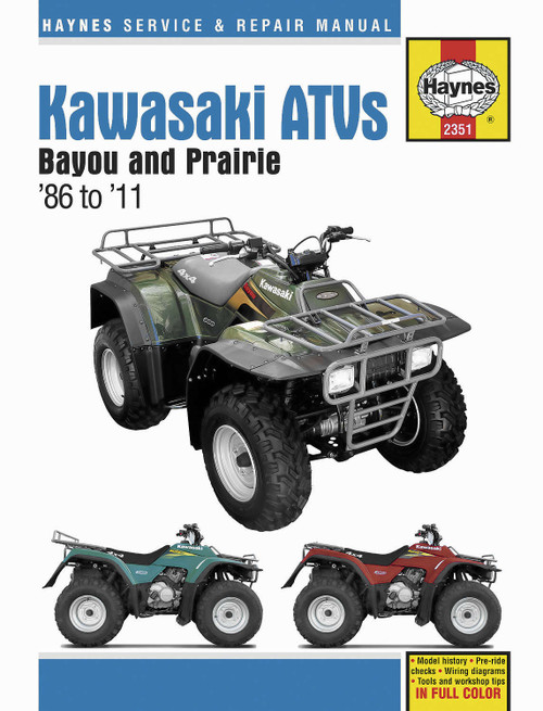 Haynes Repair/Service Manual '86-11 Kawasaki Bayou/Praire 220/250/300 (M2351)