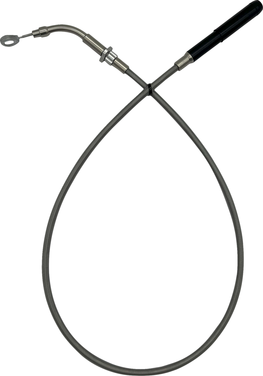 FAT BAGGERS INC. EZ Install Upper Clutch Cable - FLTR / FLHX '21-'25 - +4" - Braided Stainless Steel