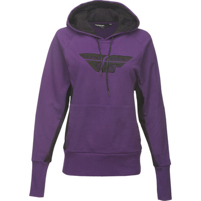 Fly Racing Women's Laced Pullover Hoodie Purple