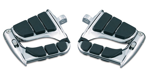 Kuryakyn Swingwing Chrome/Black Footpegs with Male Mount (4466)