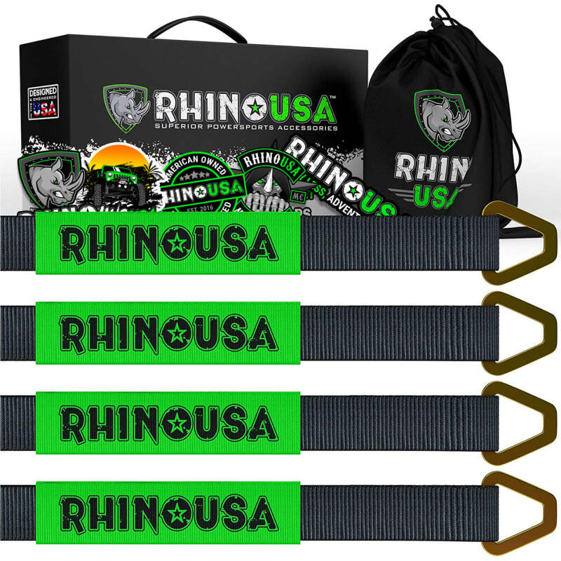 Rhino USA 2" x 38" Axle Tie-Down Straps (4-Pack) | RNO-AXLESTRAPS