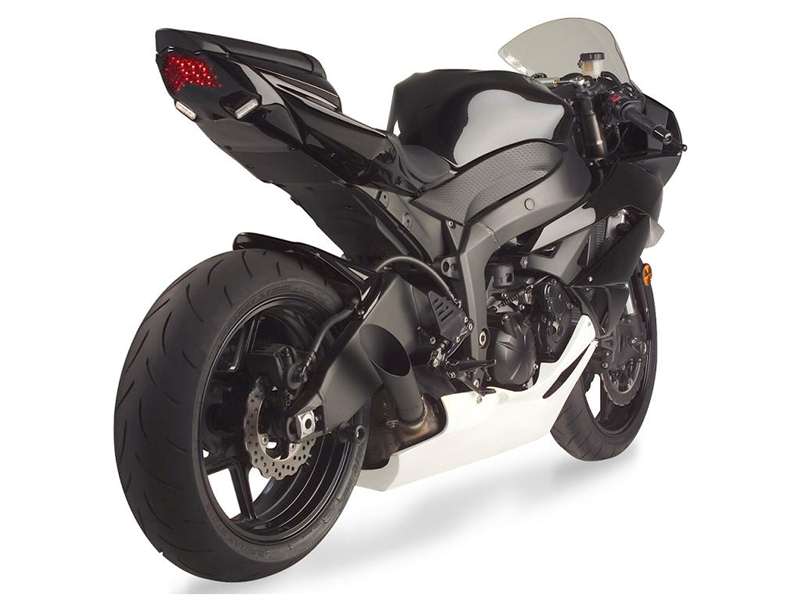 Hotbodies Kawasaki ZX10R (08-10) ZX6R (09-12) Megaphone Exhaust Slip-On - Black