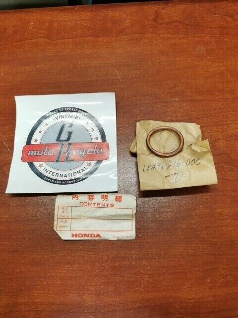 NOS HONDA ATC200 CA250T CB100K CB125 CB250 EXHAUST PIPE GASKET 18291-216-000 H73