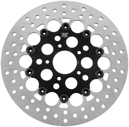 Harley Davidson XLH883HUG Sportster 883 Hugger '87-'03 Front Floating Whole Black Rotor by Twin Power