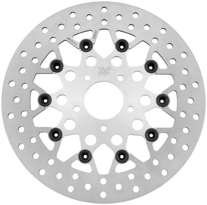 Harley Davidson XL883N Iron 883 '09-'13 Front Floating Mesh Silver Rotor by Twin Power