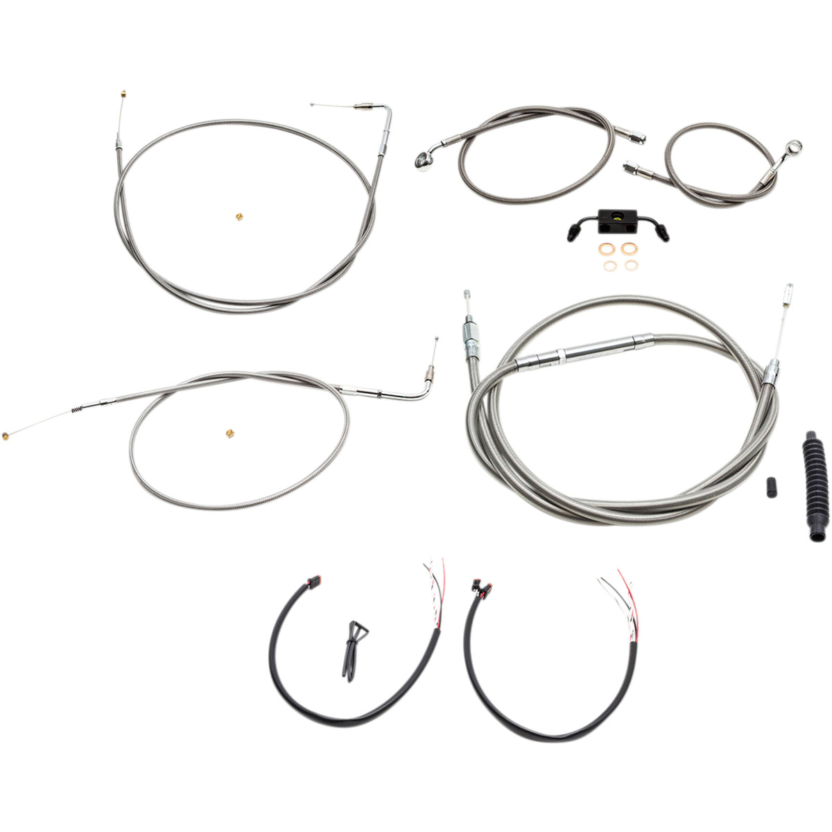 La Choppers Complete Cable Kit - LA-8211KT2-13 For Harley Dyna 2012-2017