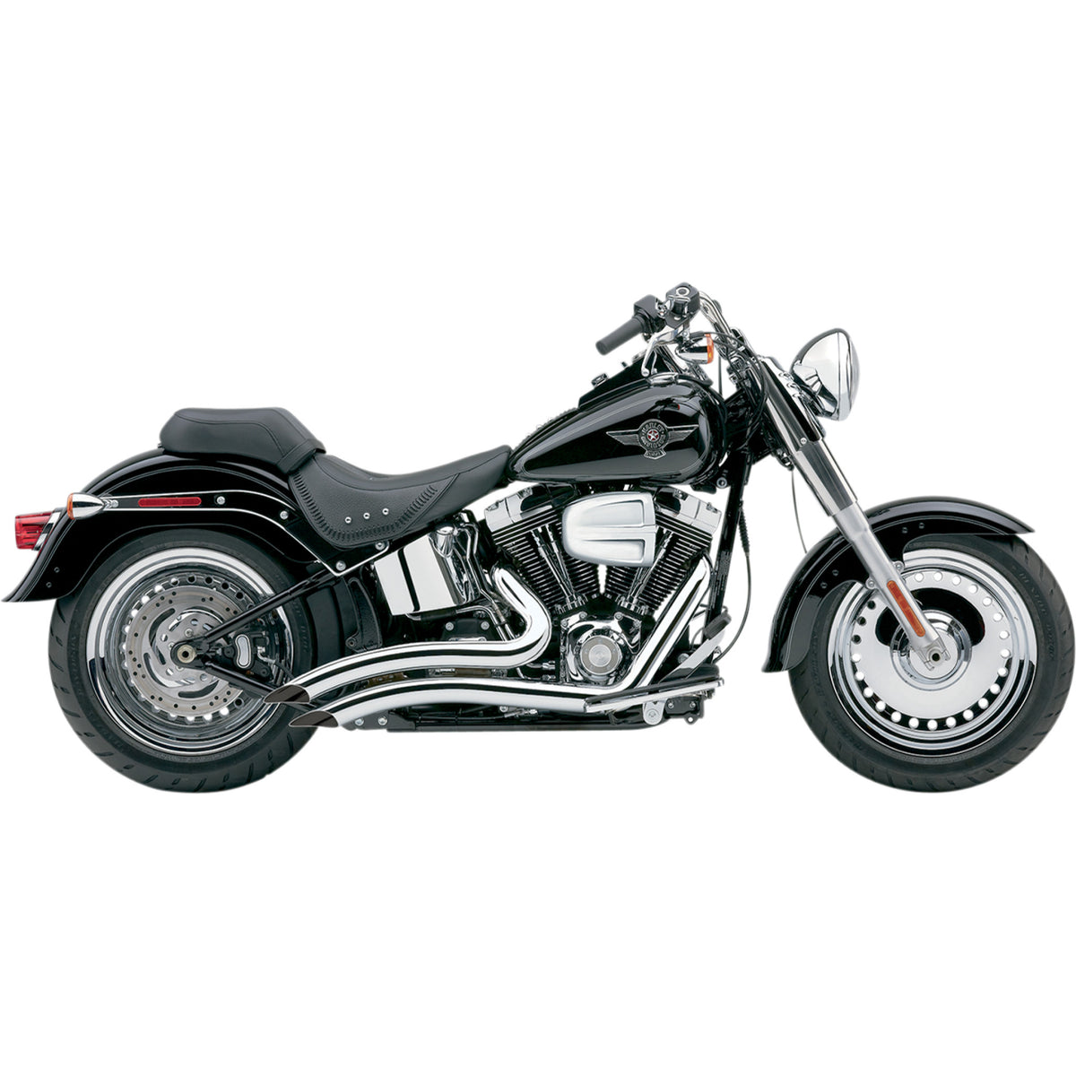 Cobra Short Swept 2-Into-2 Exhaust System - 6224 For Harley Softail 2007-2011