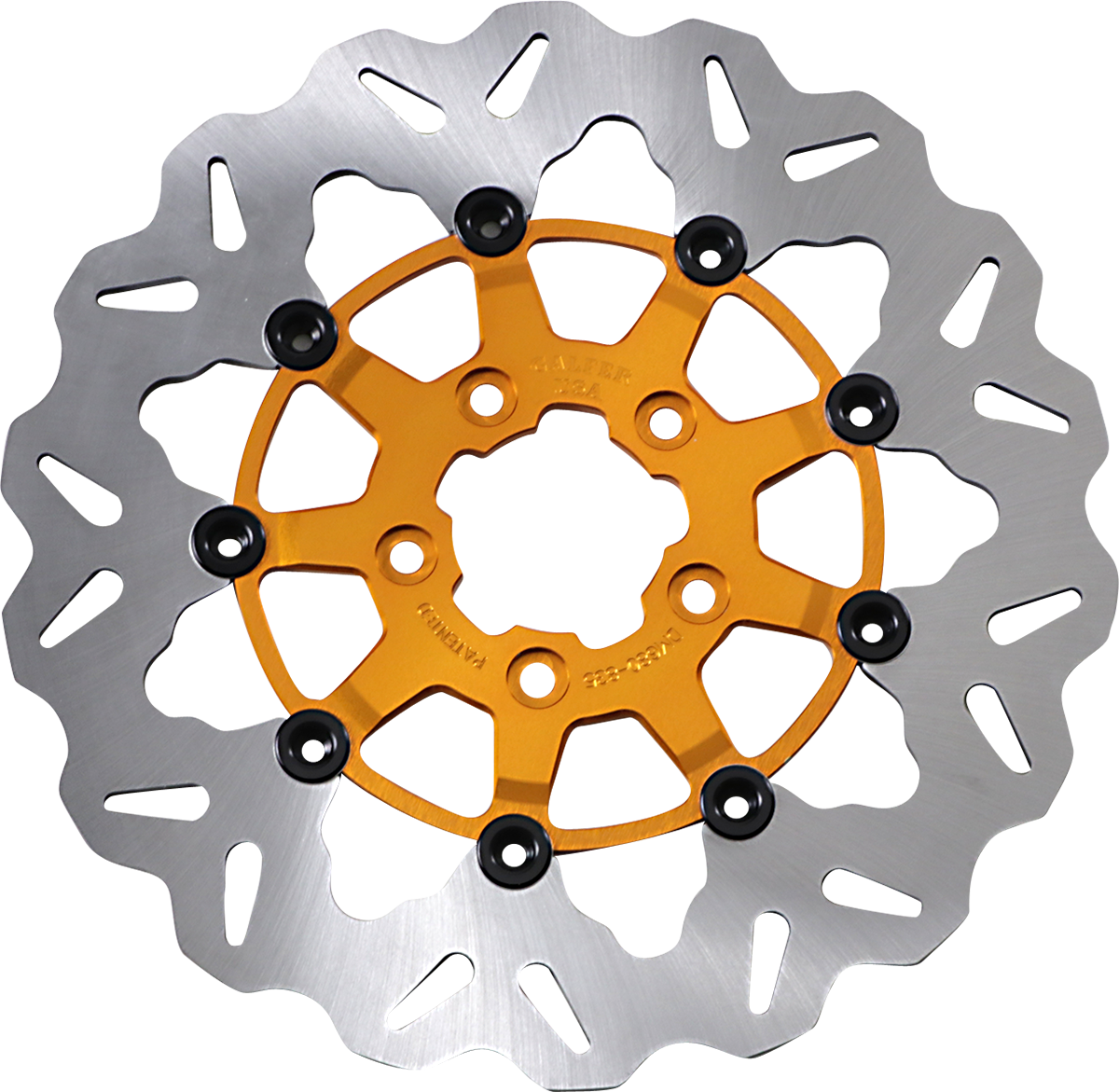 GBRAKES Wave Two Piece (Floating) Brake Rotor - Front - Gold Center