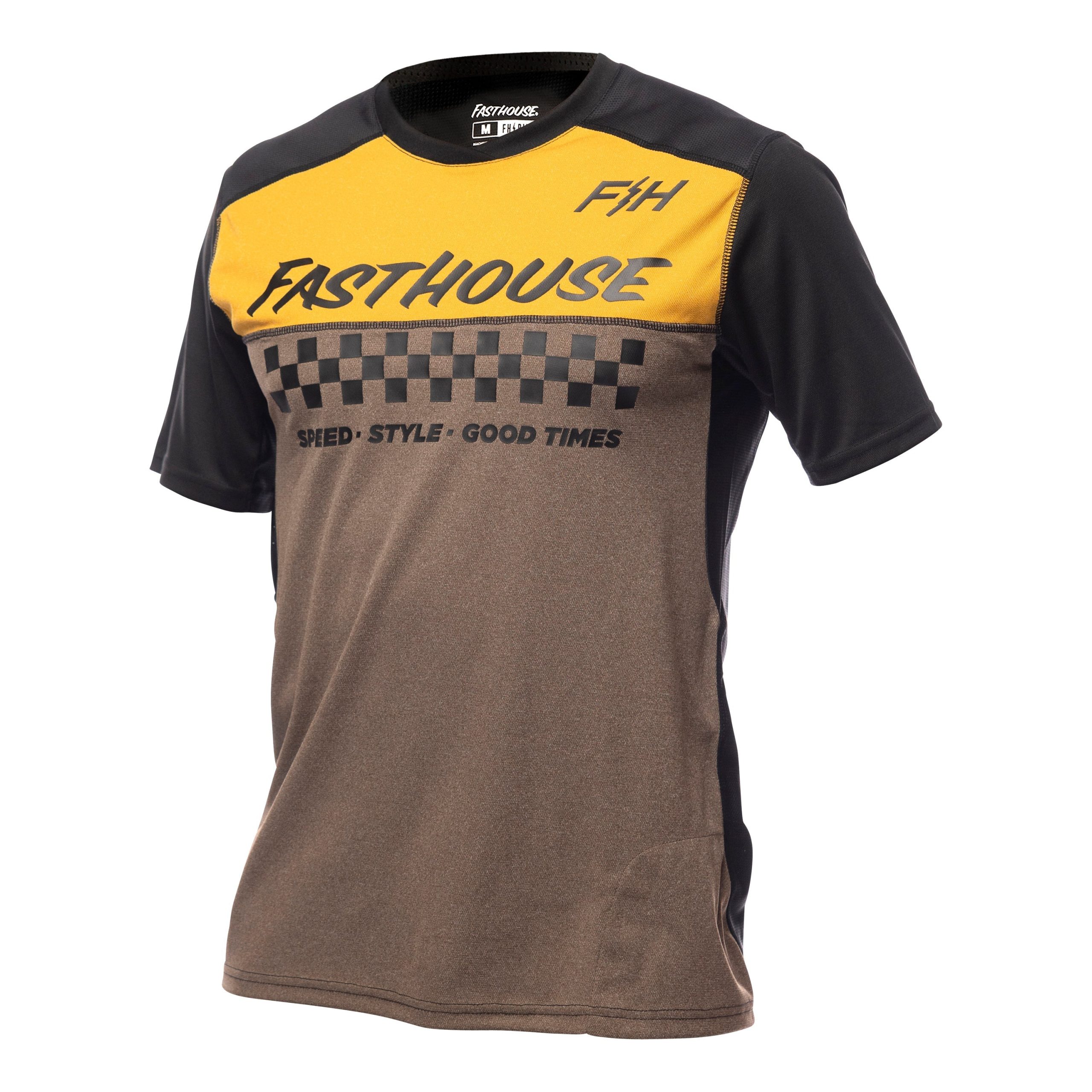 Fasthouse Alloy Mesa Short Sleeve MTB Jersey - Heather Gold-Brown - 2022