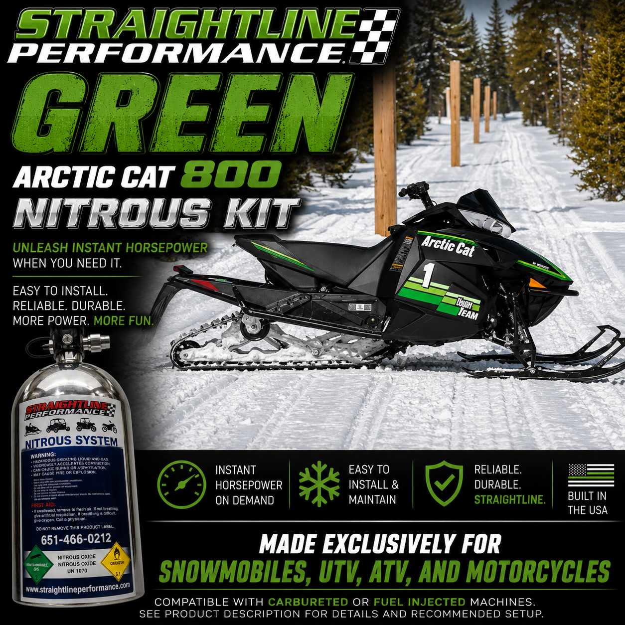Straightline Performance Complete Nitrous Kit (except catalyst) Arctic