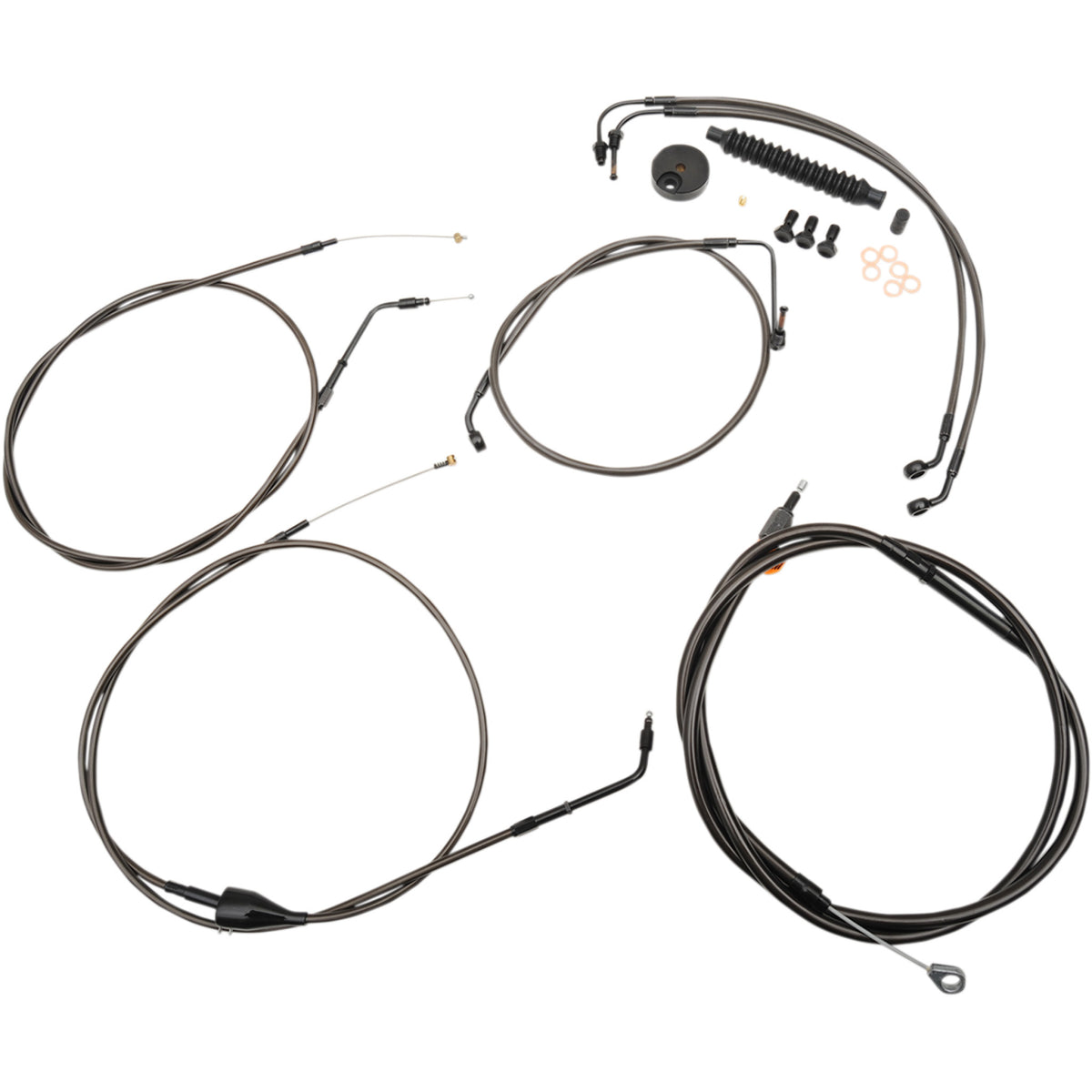 La Choppers Midnight Brake Line - LA-8006KT-16M For Harley Touring 1996-2007