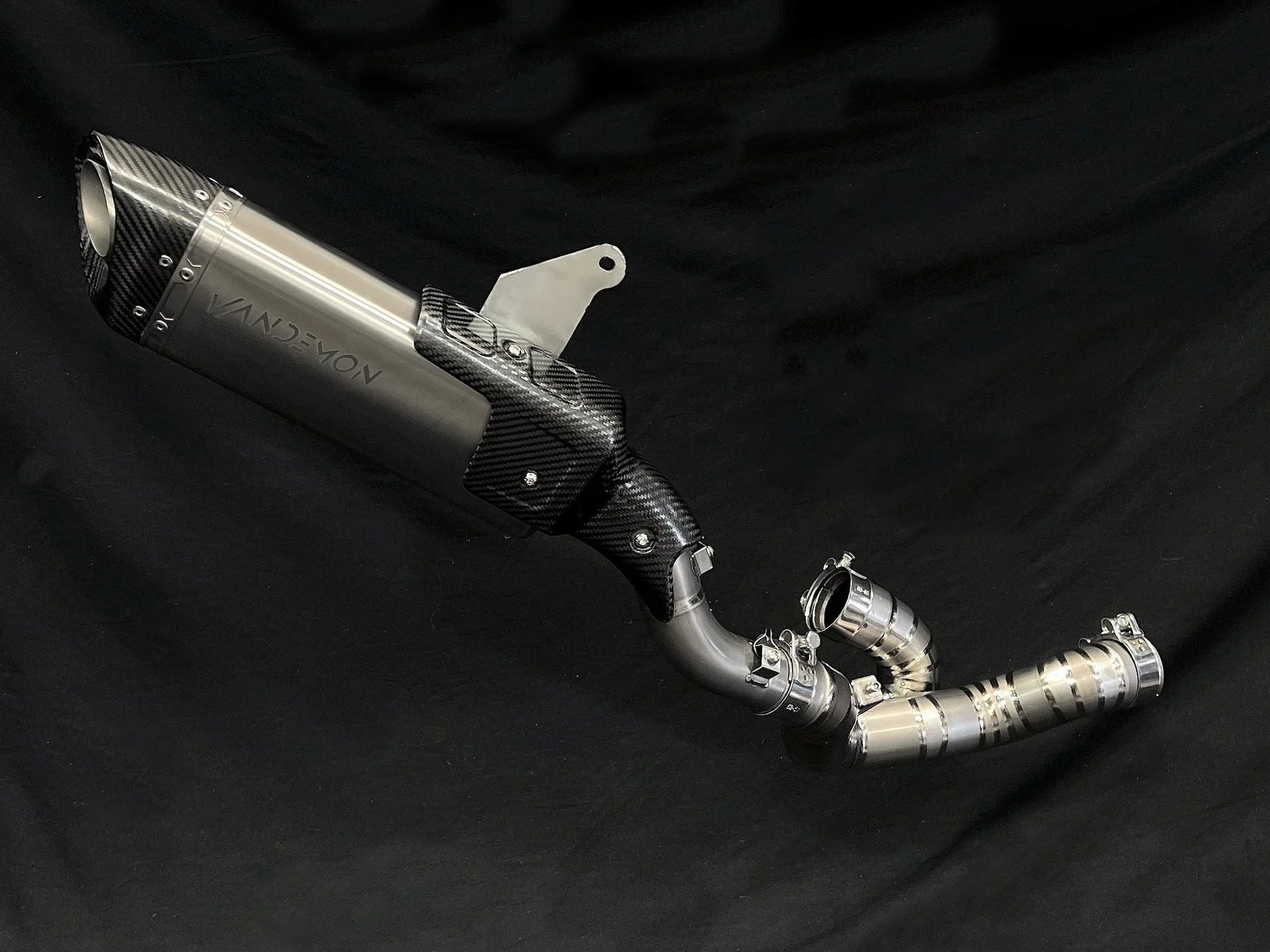 Vandemon Titanium Slip-On Muffler & Cat-Delete Ducati Multistrada V 20