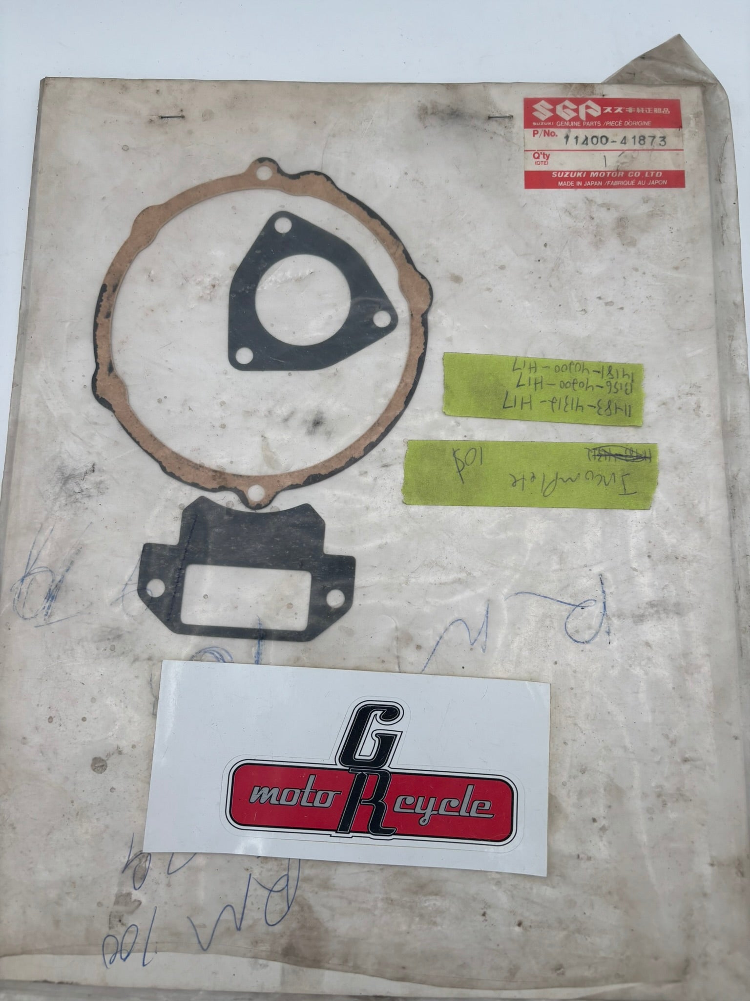 SUZUKI GASKET SET (INCOMPLETE) 11483-41312-H17 13156-40200-H17 14181-40200-H17 11400-41873-I S83