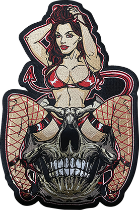 Lethal Threat Devil Girl Embroidered Patch