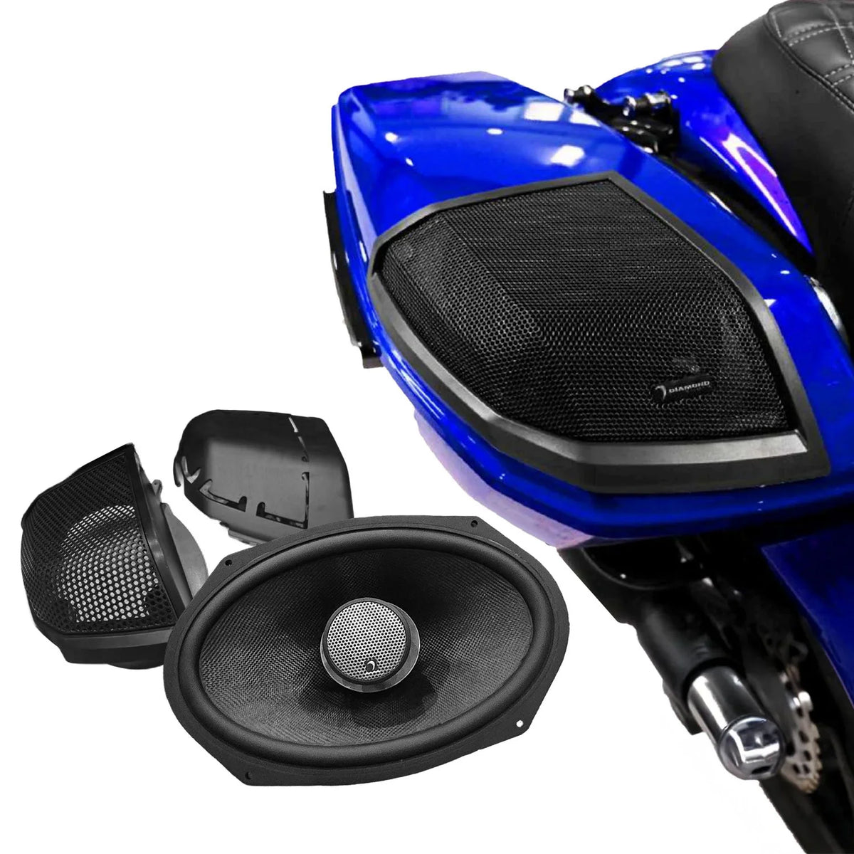 DIAMOND AUDIO (2 Ohm) HXM 8x12 WITH '24-UP CUT IN KITMSHXM812F2BKLK24