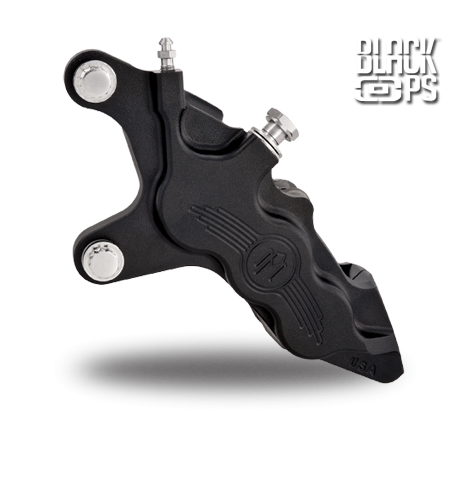 Harley XL Sportster '00-'13 Front Right Black Ops 6-Piston Differential Bore Caliper for 11.5" Discs by Performance Machine