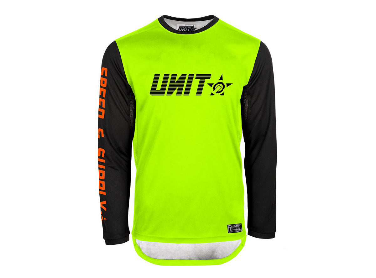 Unit Fusion Long Sleeve MX Jersey - Slim Fit - Yellow