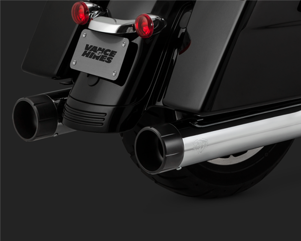 Harley Touring '17-Current Oversized 450 Raider Black Tip Slip On Exhaust by Vance & Hines
