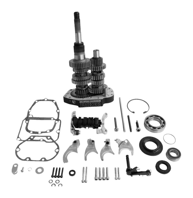 Baker Drivetrain 6 Speed Overdrive Gear Set For Harley Softail 2000-2006