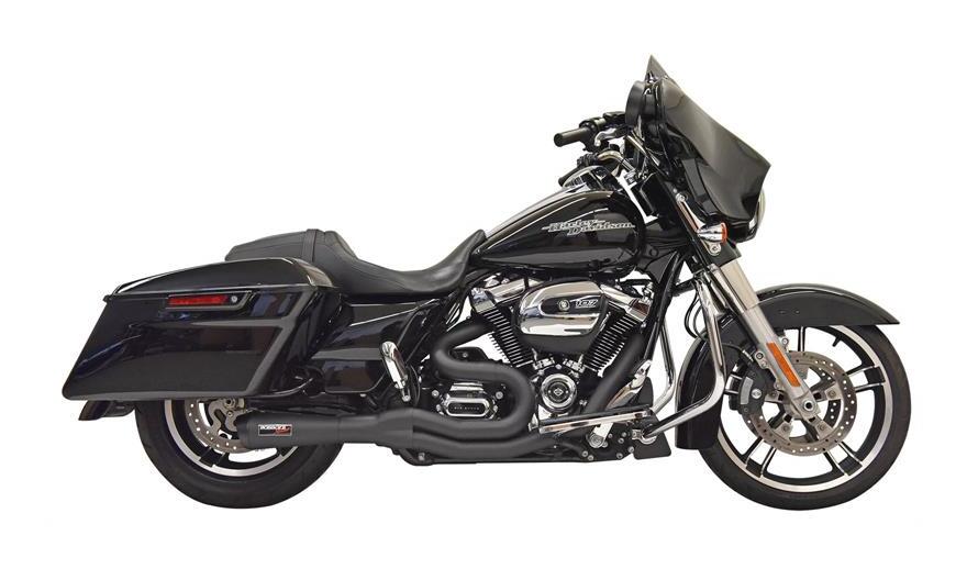 Bassani Road Rage II Megaphone 2:1 Mid-Length Exhaust For Harley Touring 2017-2026