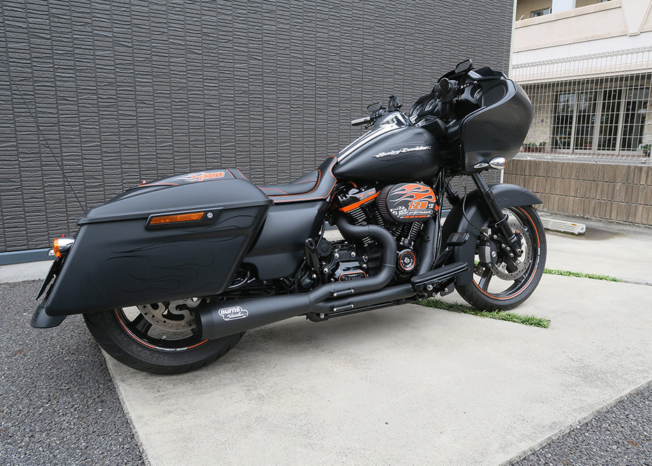 BURNS STAINLESS NhB Exhaust for M8 Baggers