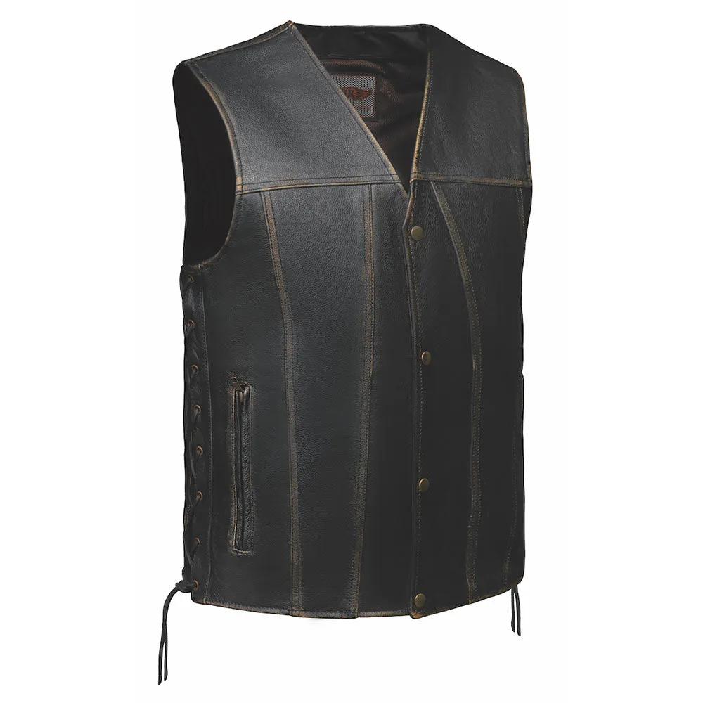 Colorado - Mens Brown Leather Vest