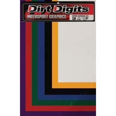 DIRT DIGITS NUMBER PLATE BACKGROUNDS BLACK 3/PK - 09-5992