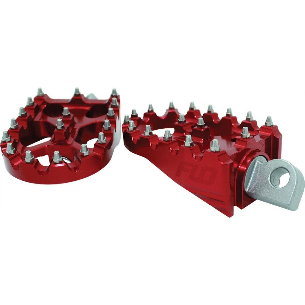 FLO Moto Sytle Footpeg Set Red 2"X3.125" | FPEG-800R