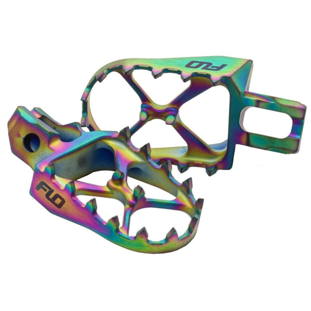 FLO Titanium Foot Pegs Jet Fuel KAWA/HON | TI-792JET