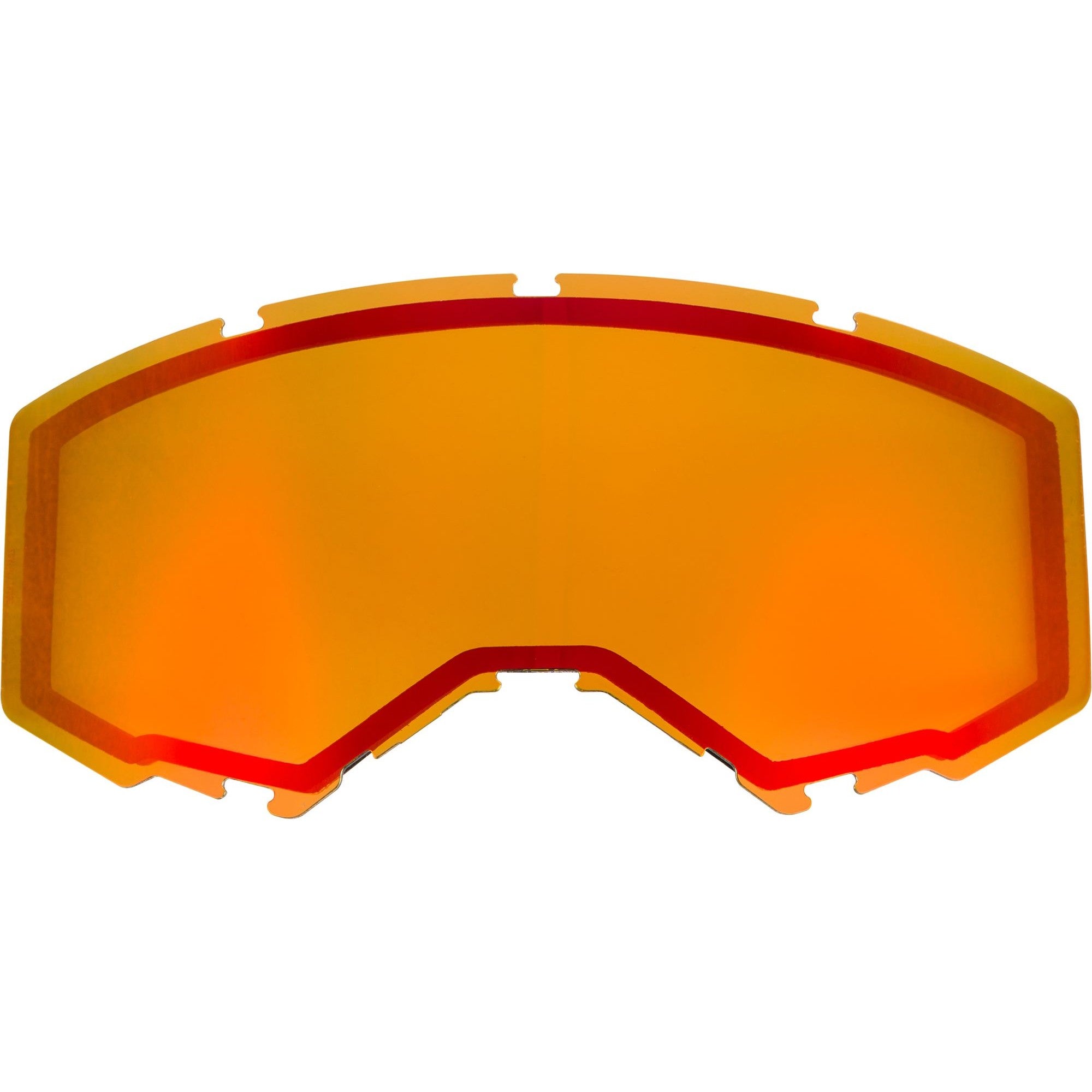 FLY RACING DUAL LENS W/O VENTS ADULT RED MIRROR/AMBER - 37-5446