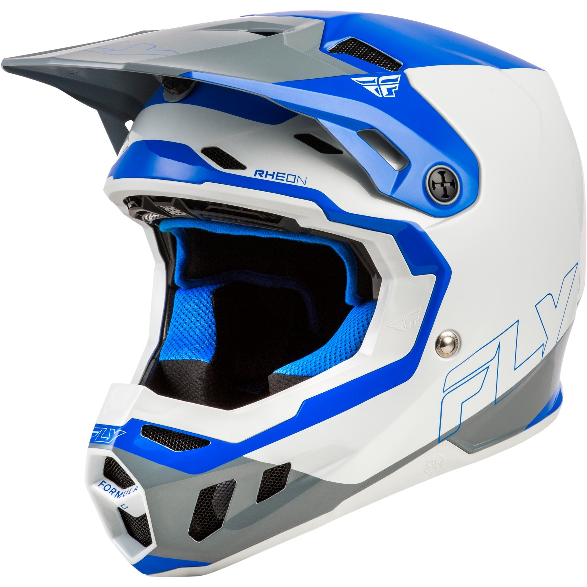 FLY RACING FORMULA CC GLIDE HELMET BLUE/LIGHT GREY/GREY