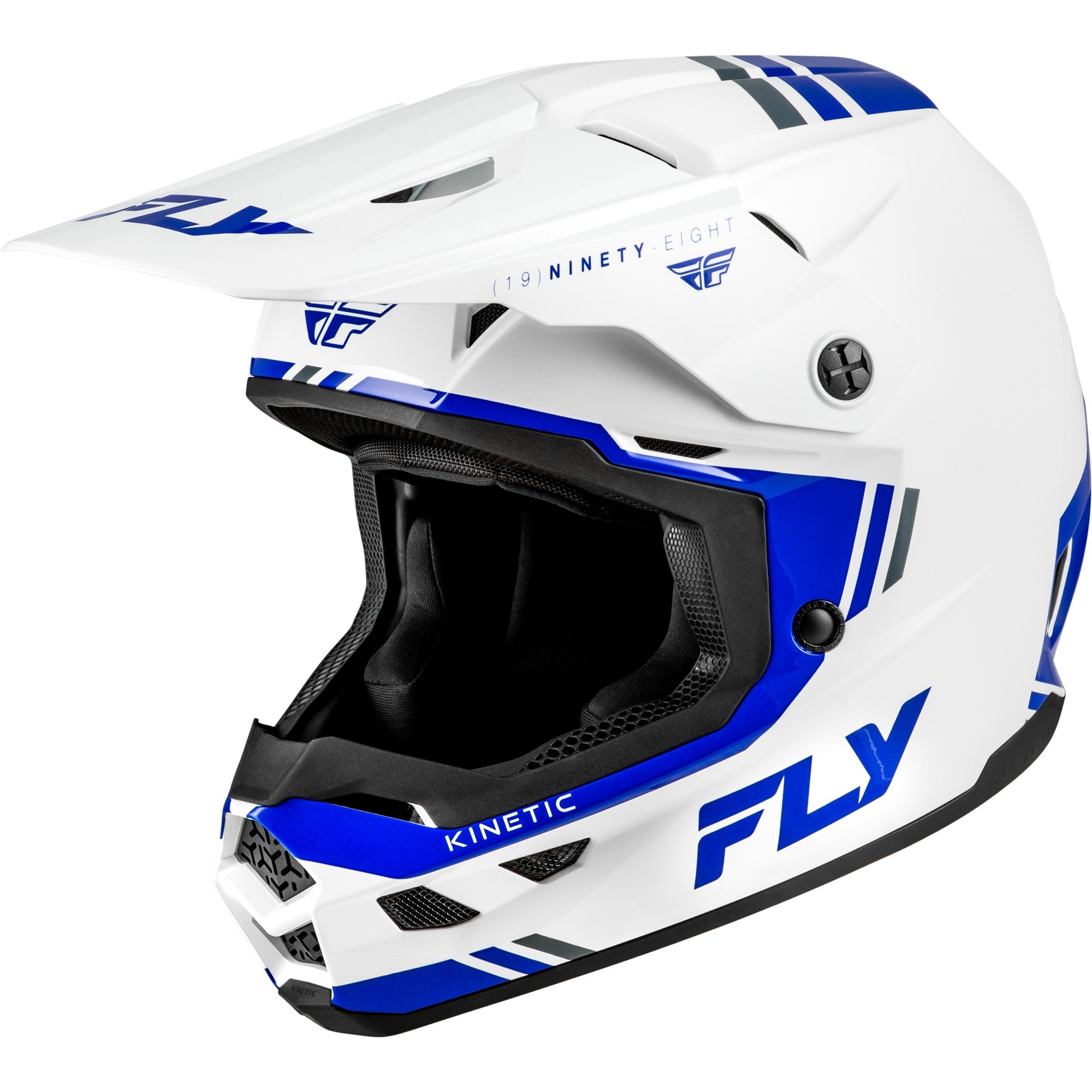 FLY RACING KINETIC VERDICT HELMET WHITE/BLUE/GREY 2X - 73-87222X