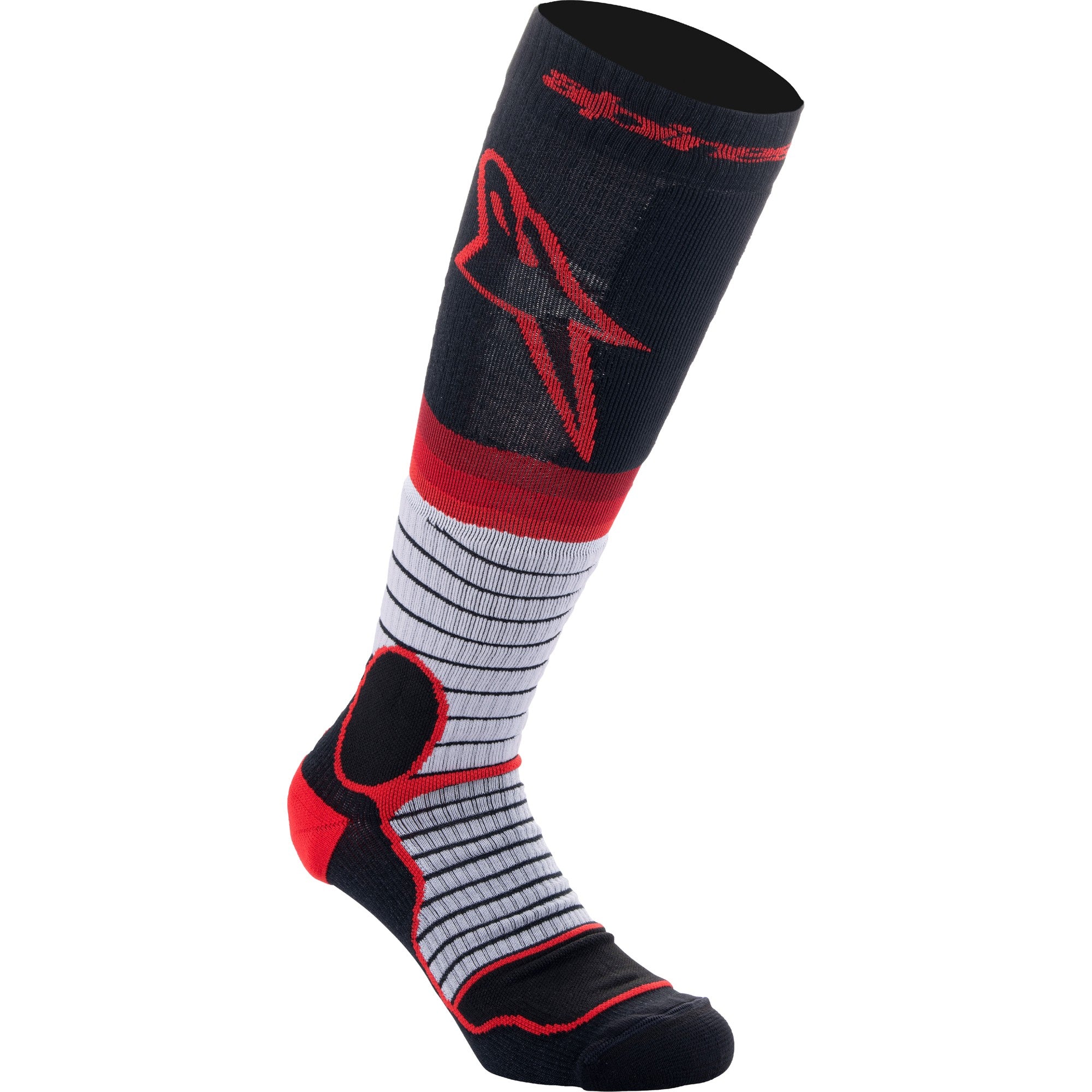 FLY RACING MX PRO SOCKS BLACK/GREY/RED SM - 482-9925S