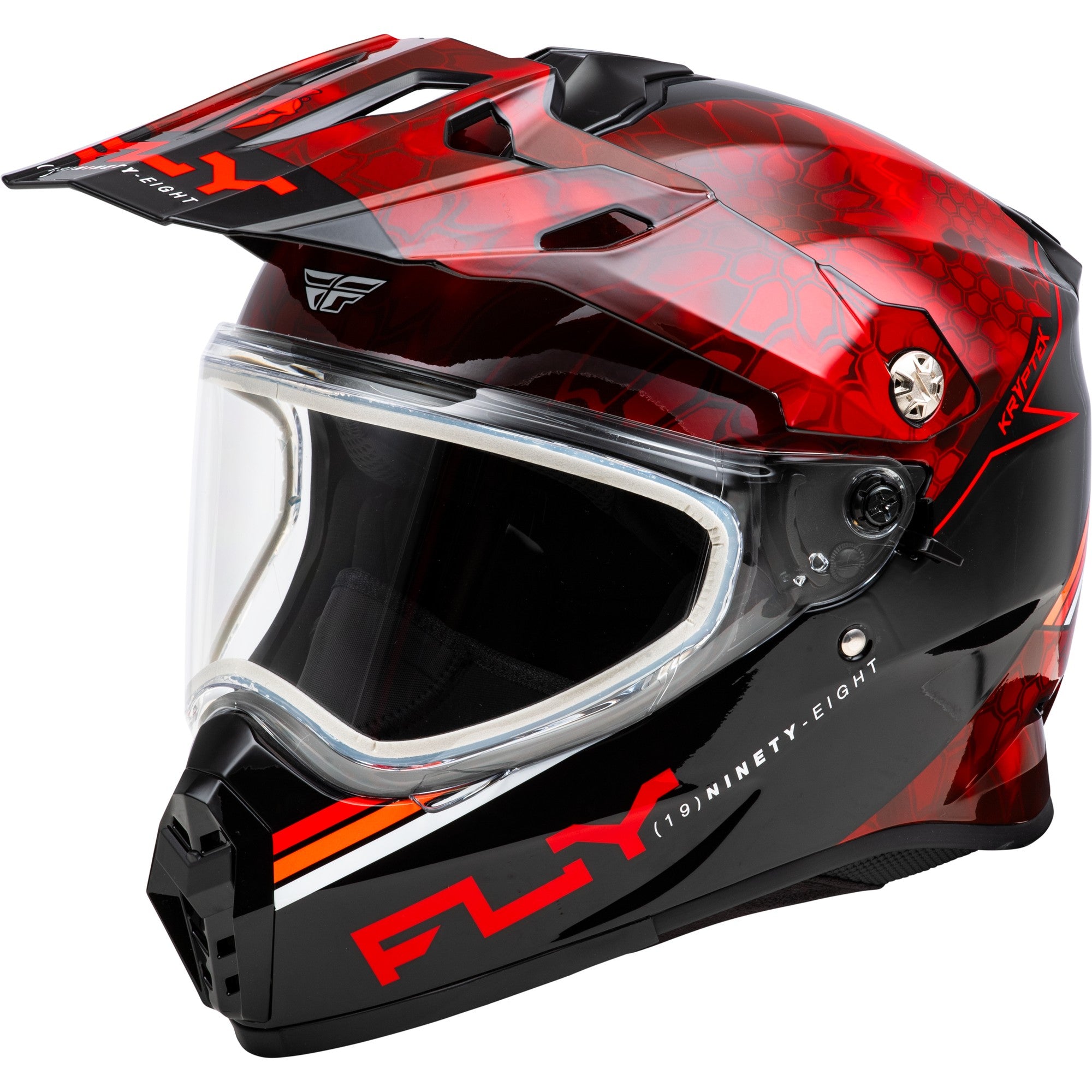 FLY RACING TREKKER CW CONCEAL HELMET DUAL SHLD RED/BLACK