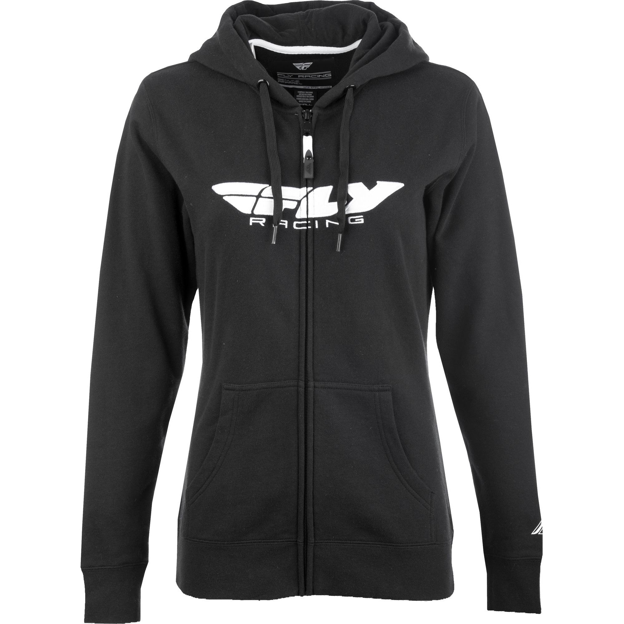 FLY RACING WOMEN'S FLY CORPORATE ZIP UP HOODIE BLACK