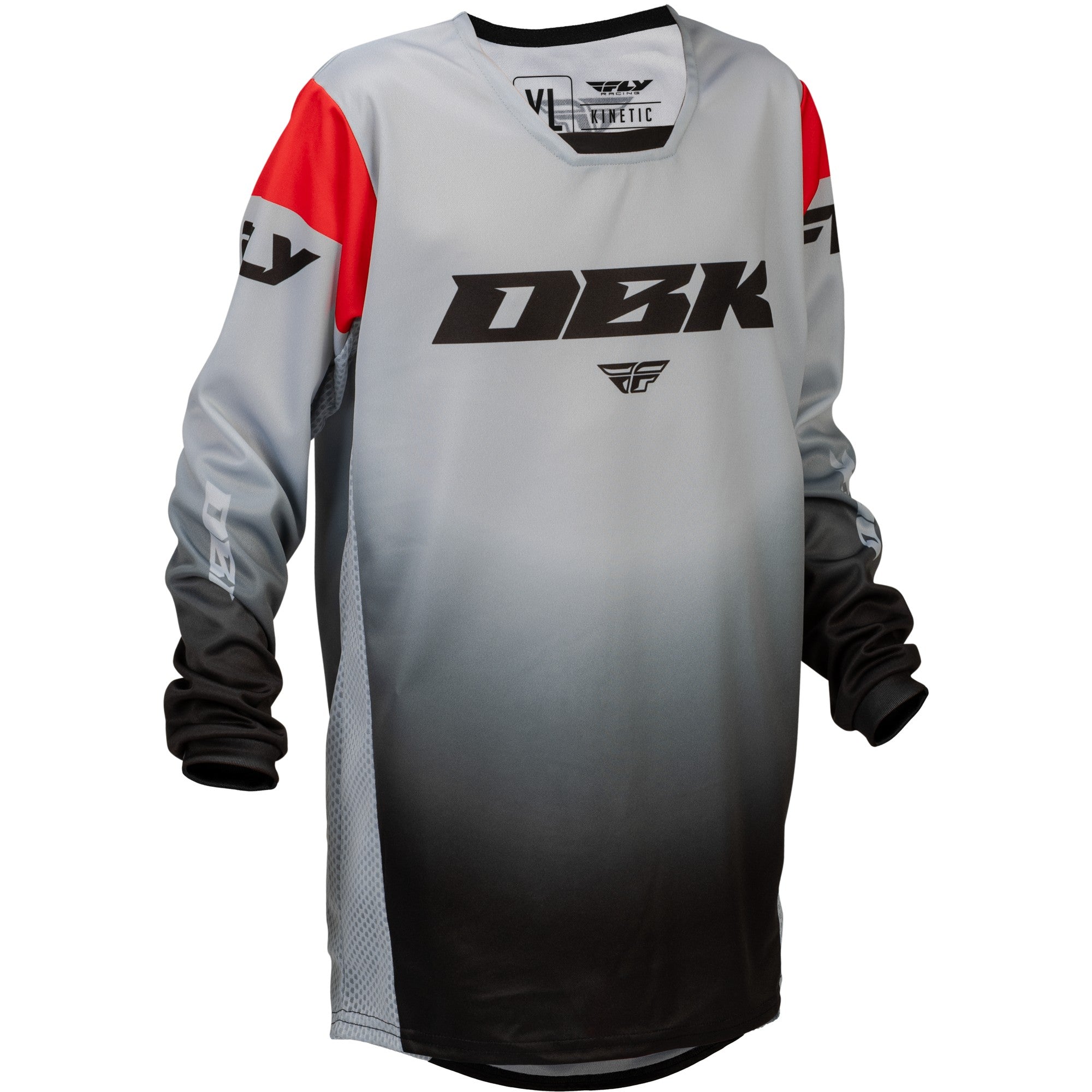 FLY RACING YOUTH KINETIC DBK JERSEY GREY/BLACK/RED