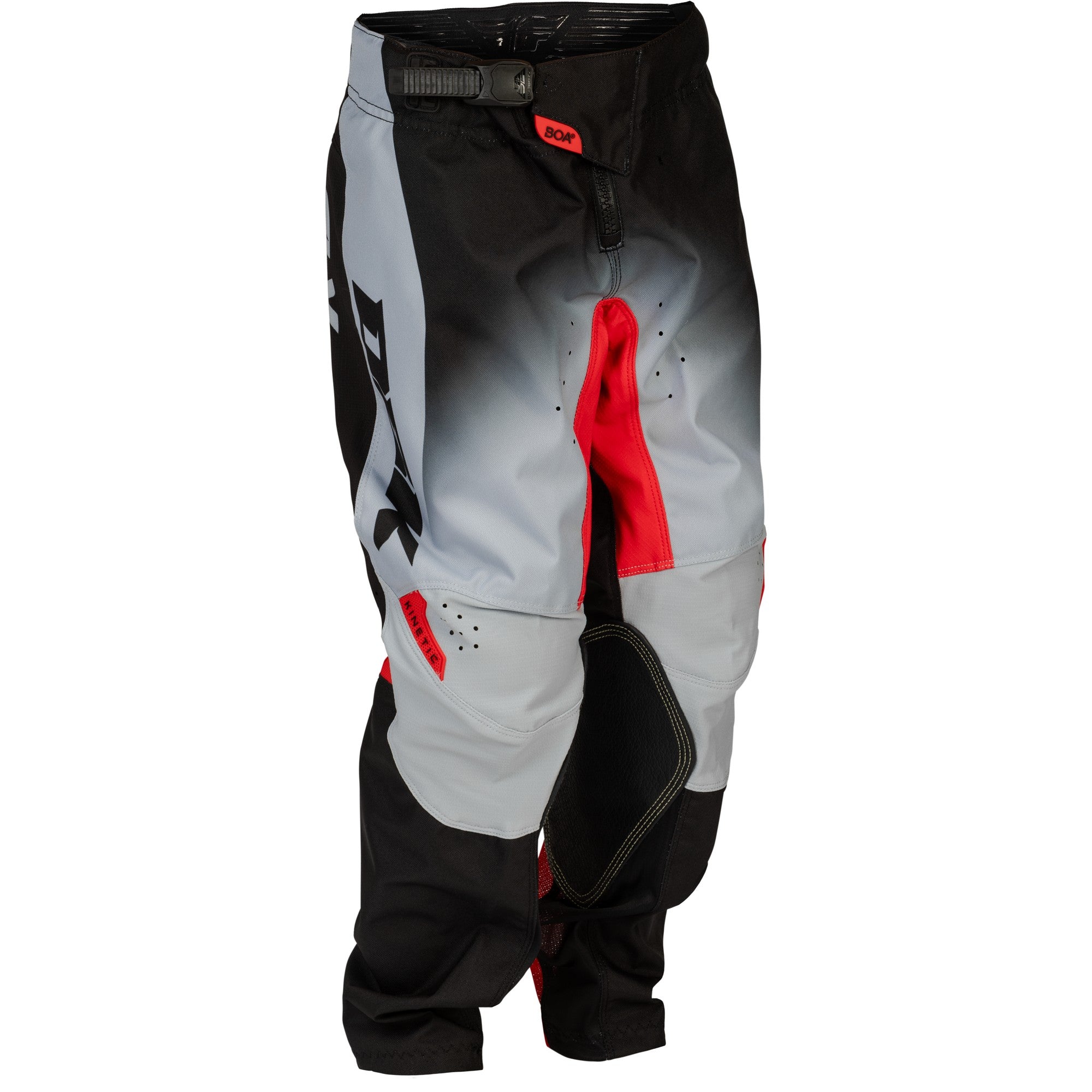 FLY RACING YOUTH KINETIC DBK PANTS GREY/BLACK/RED