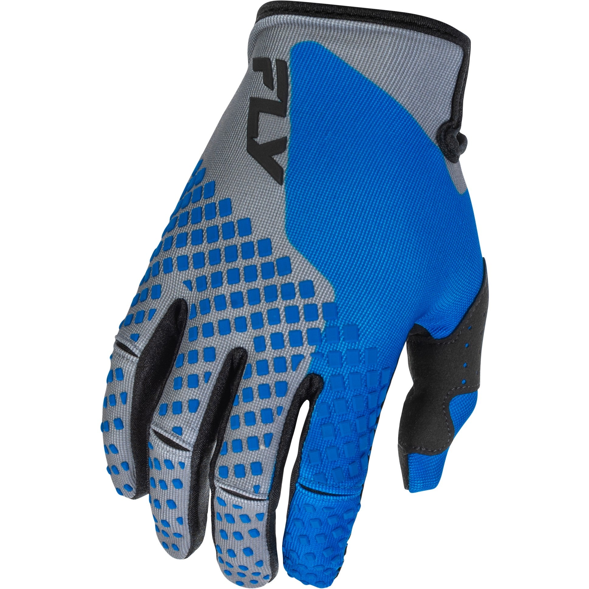 FLY RACING YOUTH KINETIC GLOVES BLUE/GREY/BLACK