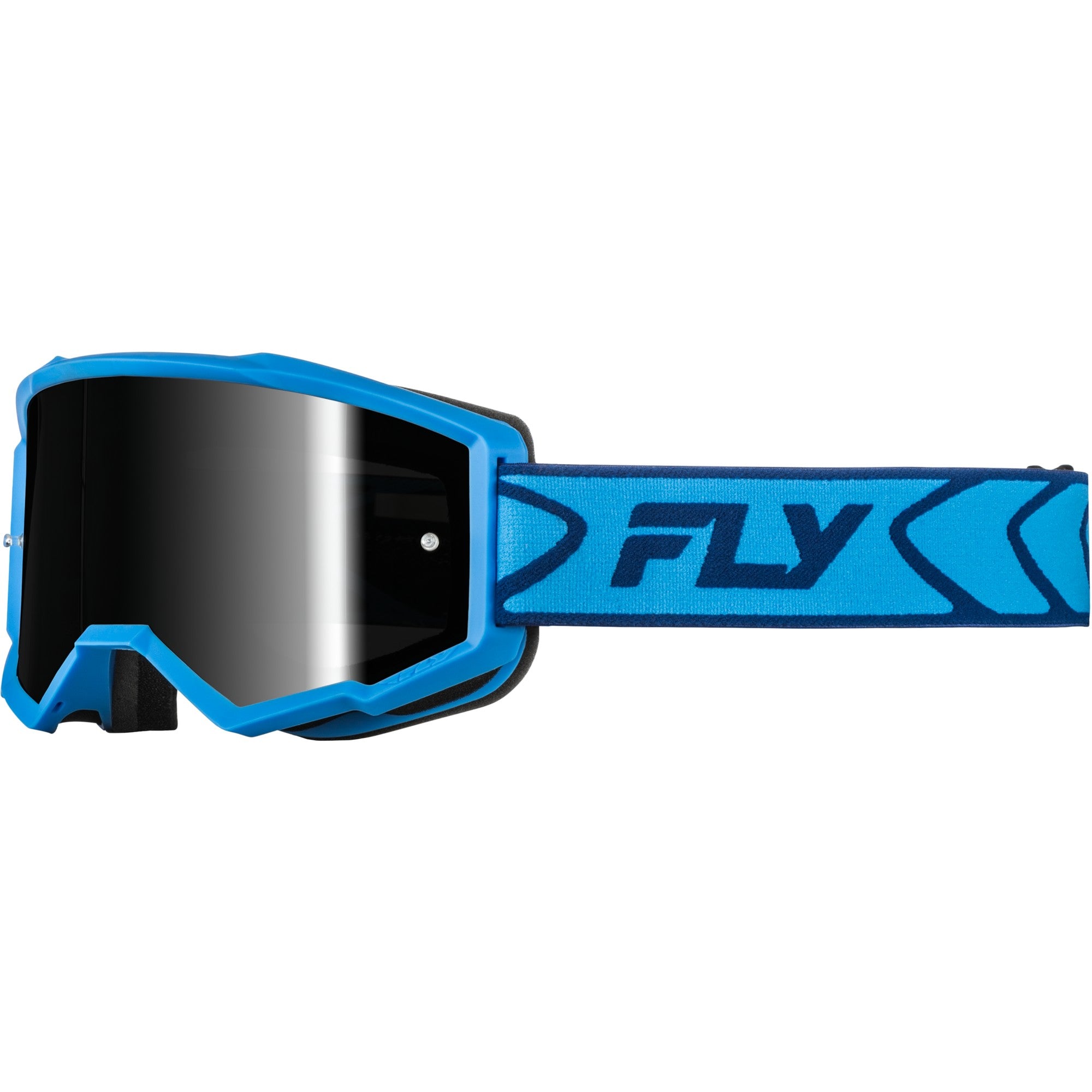 FLY RACING YOUTH ZONE GOGGLE BLUE/NAVY W/ BLACK MIRROR/SMOKE LENS - 37-51535Y