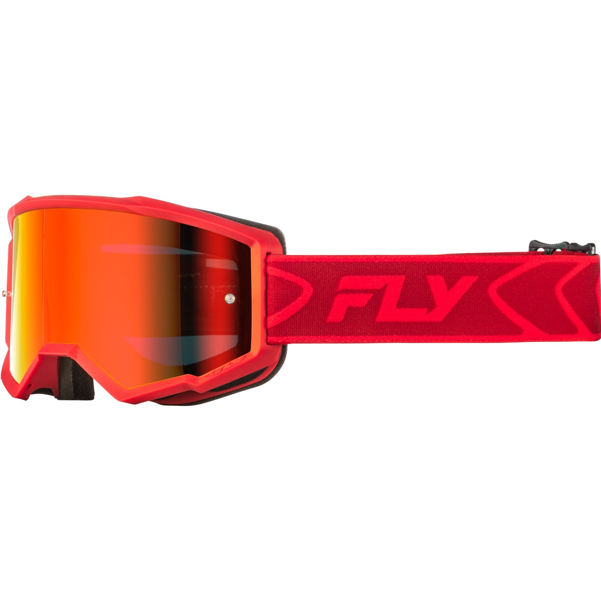 FLY RACING YOUTH ZONE GOGGLE RED/CRIMSON W/ RED MIRROR/SMOKE LENS - 37-51536Y