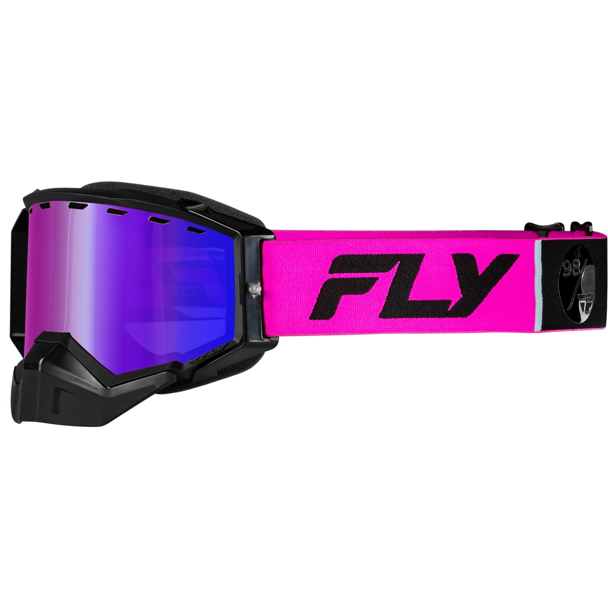 FLY RACING ZONE ELITE SNW GOGGLE PINK/BLK W/PLRZD ROSE LENS - 37-4106