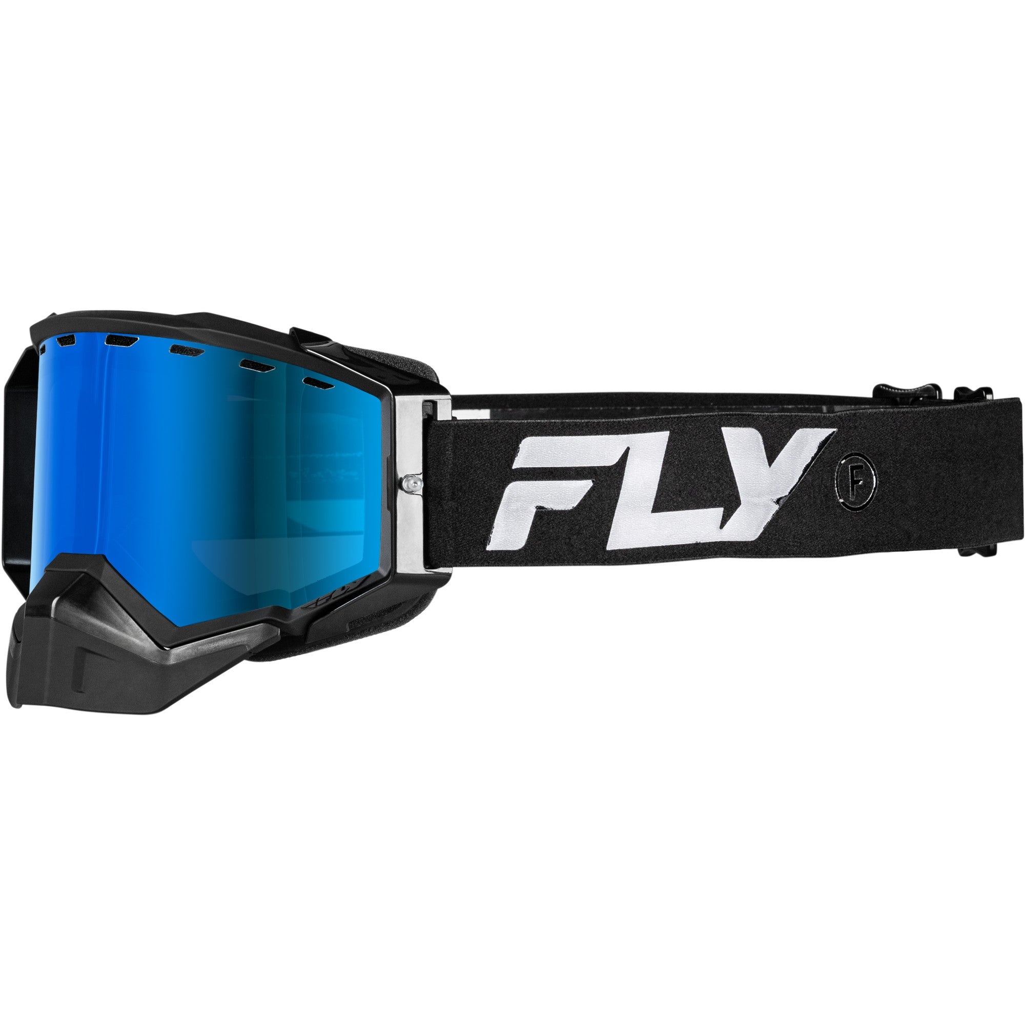 FLY RACING ZONE SNOW GOGGLE BLACK/BLACK W/SKY BLUE MIRROR/BLUE LENS - 37-50280