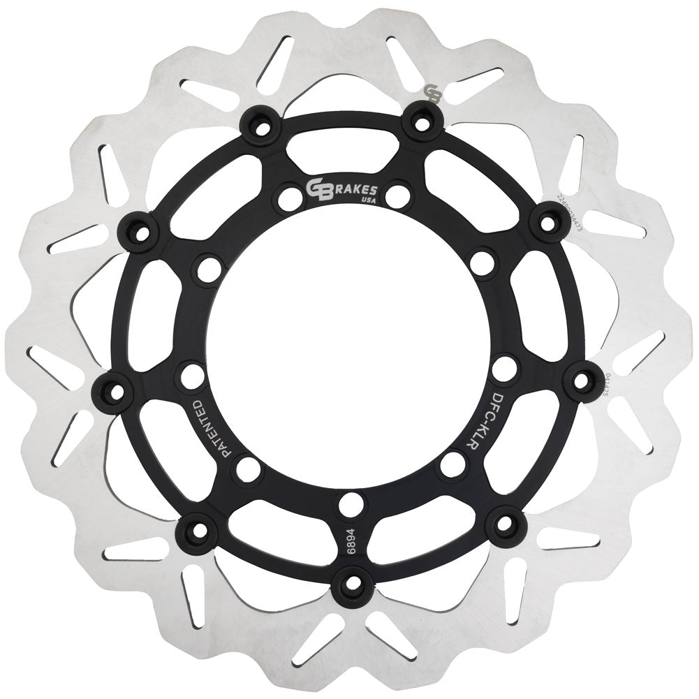 GBrakes Oversized Floating Wave Brake Rotor Kit Front Kawasaki KLR650