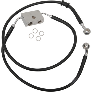 Drag Specialties - Brake Line - Front - +8" - Black - XL