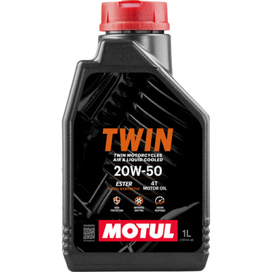 Motul #108061 - V-Twin Synthetic Oil - 20W-50 - 1 U.S. quart